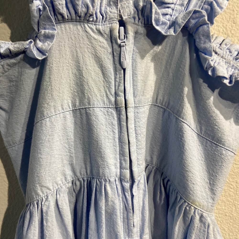 Baby-Blue Ruffled Day Dress - Picture 6 of 10